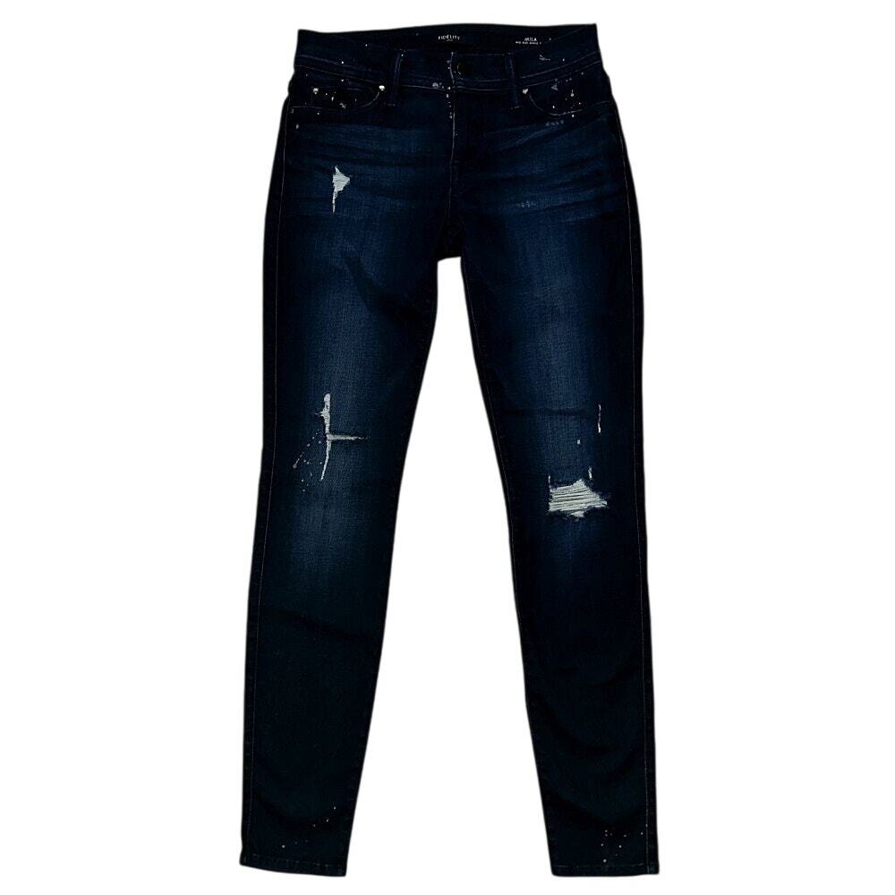 Fidelity Denim Mila Mid-Rise Ankle Slim Skinny Jeans 25